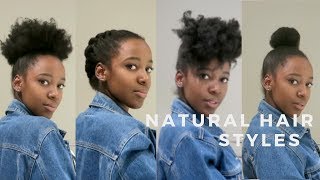 Natural Hairstyles  How to Style 4C4B Hair [upl. by Akehsat484]