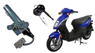 How to replace the ignition lock key switch in a scooter [upl. by Eladnwahs]