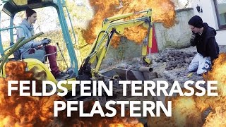 Feldstein Terrasse pflastern  Kopfsteinpflaster  Heimwerkerking Fynn Kliemann [upl. by Eruza]