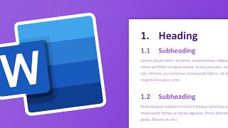 Numbered Headings and Subheadings  Microsoft Word Tutorial [upl. by Serene161]