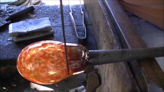 Glassblowing Blowing a Glass Cup with Andy Cohn in Balboa Park San Diego [upl. by Solokin]