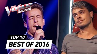 TOP 10  BEST Blind Auditions of 2016  The Voice Global [upl. by Nona9]