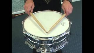 DPM  1  Beginning Snare Drum Lessons Grip and Basic Strokes [upl. by Llertnom939]