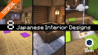 👺 8 Japanese Interior Designs for Minecraft [upl. by Aicercul341]