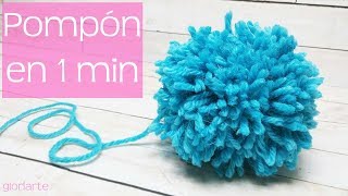 Cómo hacer un pompón en 1 minuto How to make a pompon in 1 minute [upl. by Einaled447]