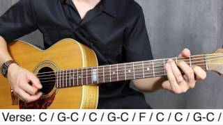 Down on the corner CCR Guitar lesson  Tutorial  How to play [upl. by Kilgore]