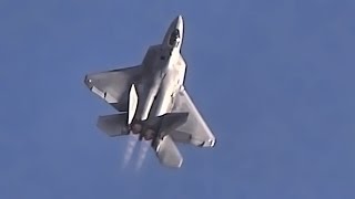 F22 Raptor • Air Maneuverability Demonstration [upl. by Hcardahs182]