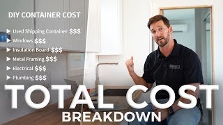 40ft DIY Shipping Container Home Total Cost Breakdown [upl. by Enelak]