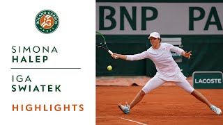 Simona Halep vs Iga Swiatek  Round 4 Highlights I RolandGarros 2020 [upl. by Ydner]