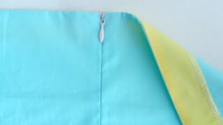 How To Sew INVISIBLE ZIPPER  Sewing Tutorial For Beginners [upl. by Mairem]