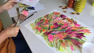 Bloemen schilderen met acrylverf [upl. by Jammal]