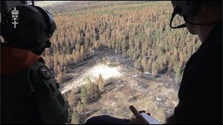 Bombfällning mot skogsbranden i Älvdalen [upl. by Verner95]