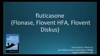 How to pronounce fluticasone Flonase Flovent Memorizing Pharmacology Flashcard [upl. by Notsuj554]