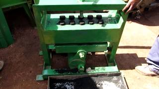 Manual charcoal briquette maker  10 at a time with a lever [upl. by Rett623]