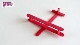 How to Make a Popsicle Stick Airplane [upl. by Ahseinat]