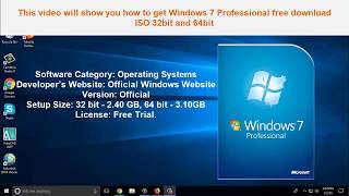 Windows 7 Professional Free Download ISO 32Bit amp 64 Bit 2018 [upl. by Gnanmas]