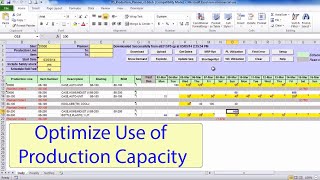 Excel Production Planning  capacity optimization  Part 1 productionplanning manufacturing [upl. by Olimreh876]