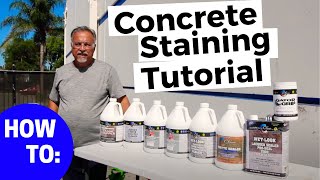 How To Clean Stain and Seal Concrete [upl. by Dnaloy]