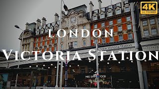 London Victoria Station Walk Through England 4K [upl. by Anaj]