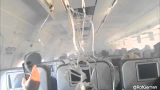 Passagier filmt Notlandung in rauchendem A320 [upl. by Naujit]