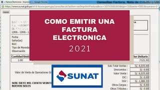 💷¿Cómo EMITIR una FACTURA ELECTRÓNICA Sunat Tutorial [upl. by Ycaj]