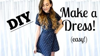 HOW TO SEW A DRESS FROM SCRATCH EASY  Jessica Shaw [upl. by Meunier]