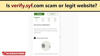 Verifysyf  scam or legit website for Synchrony verification Is verifysyfcom safe [upl. by Xymenes]