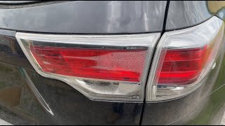 2015 Toyota Highlander Replacement of Tail Light Assembly [upl. by Acirea]