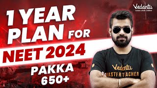 1 year plan for NEET 2024  How to score above 650 in NEET 2024 [upl. by Meece360]