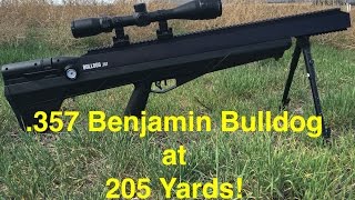 Shooting the Benjamin Bulldog 357 at 205 Yards [upl. by Oek664]