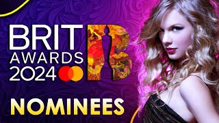 THE NOMINEES  BRIT AWARDS 2024 [upl. by Wesle48]