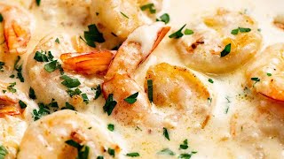 Creamy Garlic Prawns Shrimp [upl. by Dudden665]