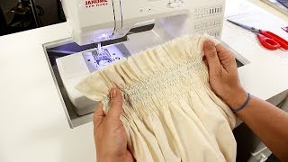 How to do Smocking on Fabric Using the Janome DC1050 [upl. by Docilu]