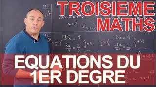 Les équations du 1er degré  Maths  3ème  Les Bons Profs [upl. by Maloy]