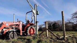 Fencing Our Land With My Homemade Post Knocker [upl. by Gnemgnok954]