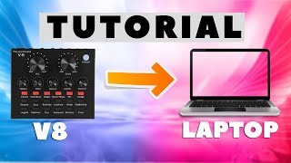 Setup V8 di Laptop cara nya gimana  Tutorial Menghubungkan soundcard v8 Ke PC [upl. by Aikrehs]