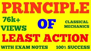 PRINCIPLE OF LEAST ACTION  STATEMENT AND PROOF  CLASSICAL MECHANICS  WITH EXAM NOTES [upl. by Val583]