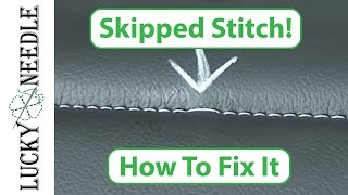 How to Fix a Skipped Stitch  Upholstery Tips and Tricks [upl. by Khai]