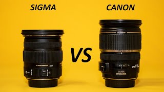 CANON 1755 vs SIGMA 1750  f28 lens comparison [upl. by Eelasor]