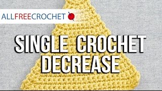 LeftHanded Single Crochet Decrease Stitch [upl. by Yllier]