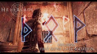 Hellblade Senuas Sacrifice Helheim First Rune Gate Solution [upl. by Idnaj]