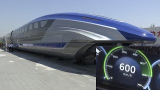 China’s 600 kmh maglev train prototype [upl. by Ciardap]