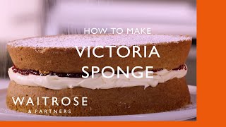 How To Make A Victoria Sponge  Cookery School  Waitrose [upl. by Kcirtap]