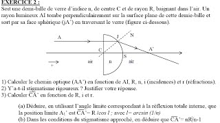 Solution de lexercice 2 série 2 TD optique [upl. by Aihset]