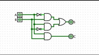 Understanding Half Adders with Logisim [upl. by Nerua114]