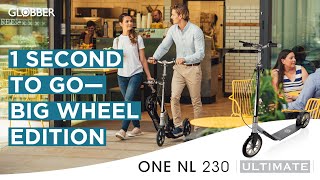 Globber ONE NL 230 ULTIMATE big wheel scooter for adults 2018 film [upl. by Liss]