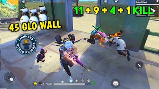 Ajjubhai 45 Glo Wall World Record Duo Challenge Gameplay  Garena Free Fire [upl. by Marbut891]