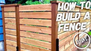 How To Build A Fence  DIY PRIVACY FENCE [upl. by Imre]