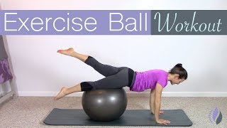 20 Minute Pilates Workout with an Exercise Ball [upl. by Assilem265]