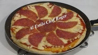 como hacer PIZZA EN SARTEN Receta  284 pizza casera [upl. by Penni]